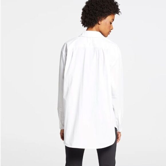 CALIA White Collared Oversized Drop Bottom Shirt/Top - Picture 6 of 11